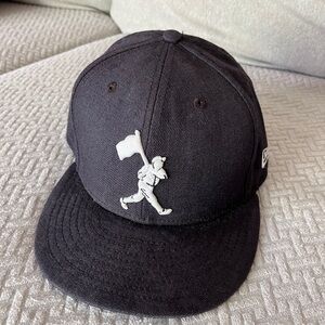 New Era Black Cap with White Logo